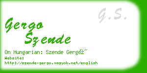 gergo szende business card